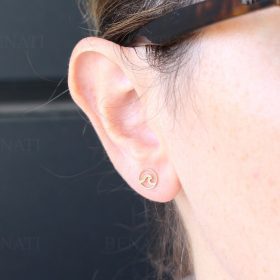 14k Gold Wave Earrings, Surf Stud Earrings