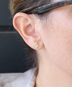 14k Gold Wave Earrings, Surfers Swell Earrings - Image 3
