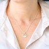 Silver Wave And Sun Necklace, Surfers Swell Necklace