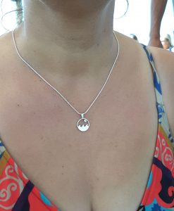 Silver Wave And Sun Necklace, Surfers Swell Necklace - Image 6