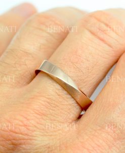 Wedding Ring, 4.5mm Mobius Wedding Band - Image 3