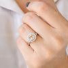 Morganite Engagement Ring, Leaf Art Deco Morganite Ring