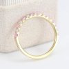 Pink Opal Eternity Band, 14k 18k Gold Opal Ring