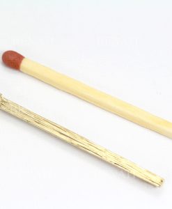 Gold Match Stick Pendant, 14k Match Diamond Pendant - Image 3