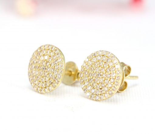 14k Gold stud earrings, Solid Gold Stud Earrings