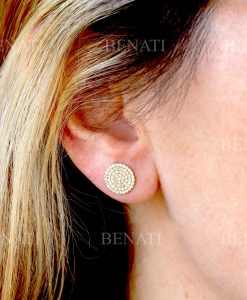 14k Gold stud earrings, Solid Gold Stud Earrings - Image 3