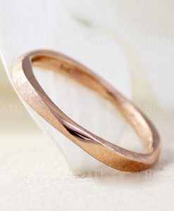 Gold Wedding Band Set, His And Hers Wedding Rings Set - Image 2