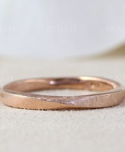 Gold Wedding Band Set, His And Hers Wedding Rings Set - Image 3