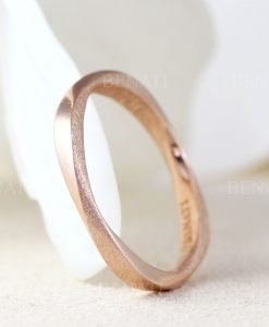 Gold Wedding Band Set, His And Hers Wedding Rings Set - Image 6