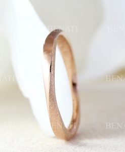 Gold Wedding Band Set, His And Hers Wedding Rings Set - Image 7