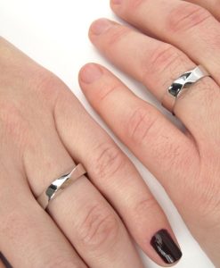 His and hers wedding rings set, Wedding rings set mobius - Image 9