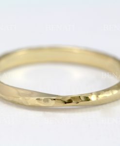 Mobius Wedding Band 2mm, Stacking Twisted Wedding Ring - Image 3