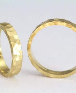 Gold Wedding Band Set, His And Hers Wedding Rings Set - Image 6