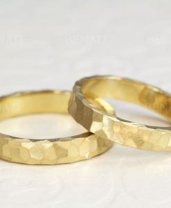 Gold Wedding Band Set, His And Hers Wedding Rings Set - Image 8