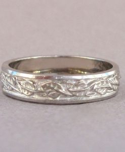 Mens Wedding Band, Unique Rustic Wedding Band - Image 14