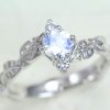 Peridot Ring, Leaves Engagement Ring