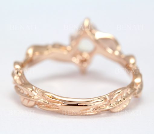 Moonstone Engagement Ring, Rose Gold Engagement Ring