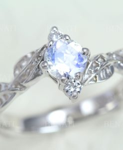 Moonstone Engagement Ring, Rose Gold Engagement Ring - Image 13