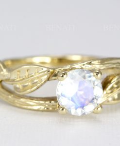 Twig Moonstone Engagement Ring, Moonstone Engagement Ring - Image 6