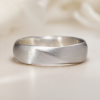 Mobius Men’s Matte Wedding Band, 6mm Wedding Ring For Man