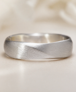 Mobius Men's Matte Wedding Band, 6mm Wedding Ring For Man - Image 4