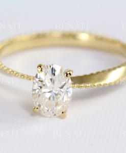 Moissanite engagement vintage ring, Antique promise ring - Image 2