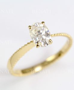 Moissanite engagement vintage ring, Antique promise ring - Image 3