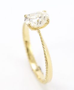 Moissanite engagement vintage ring, Antique promise ring - Image 6