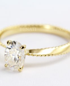 Moissanite engagement vintage ring, Antique promise ring - Image 7
