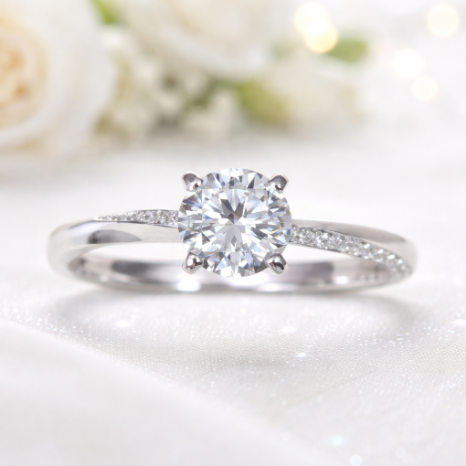 Mobius Diamond Engagement Ring, 0.80 CT Diamond Engagement Ring
