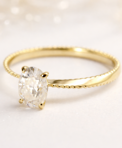 Moissanite engagement vintage ring, Antique promise ring - Image 9