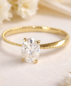 Moissanite engagement vintage ring, Antique promise ring - Image 5