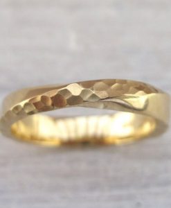 Hammered Mobius Wedding Ring, Mens Wedding Band - Image 2