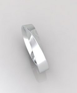 Mobius Ring 18k 14k Gold Wedding Ring, 4mm Wide Mobius Wedding Band - Image 4