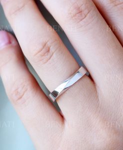 Mobius Ring 18k 14k Gold Wedding Ring, 4mm Wide Mobius Wedding Band - Image 10