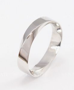 Mobius wedding band, modern 6mm wide mobius wedding band - Image 2