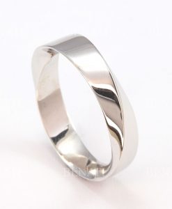 Mobius wedding band, modern 6mm wide mobius wedding band - Image 3