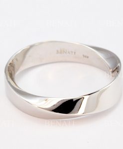 Mobius wedding band, modern 6mm wide mobius wedding band - Image 4