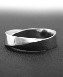 Mobius wedding band, modern 6mm wide mobius wedding band - Image 7
