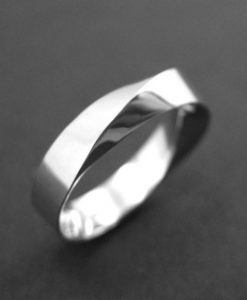 Mobius wedding band, modern 6mm wide mobius wedding band - Image 8