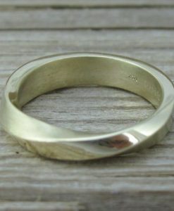 18k Mobius Wedding Ring, 4mm Mobius Wedding Band - Image 4