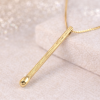 Gold Match Stick Pendant, 14k Match Pendant