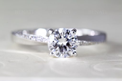 Mobius diamond ring, Lab 0.80 Diamond engagement ring