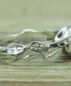 Leaf Engagement Ring, Opal Engagement Ring - Image 3
