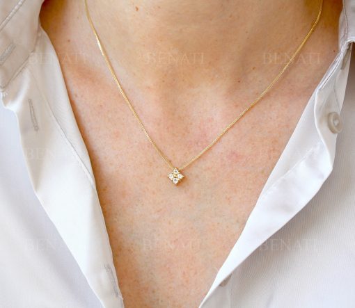 Moonstone necklace, 14k gold necklace with rainbow moonstone