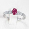 Ruby vintage ring, Antique engagement ring