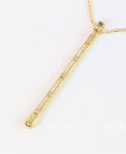Gold Match Stick Pendant, 14k Match Pendant - Image 3