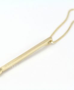 Gold Match Stick Pendant, 14k Match Pendant - Image 4
