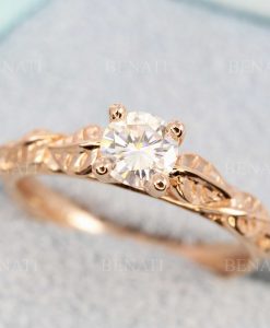 Moissanite Engagement Ring, Moissanite Ring - Image 3