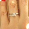 Moissanite Engagement Ring, Moissanite Ring